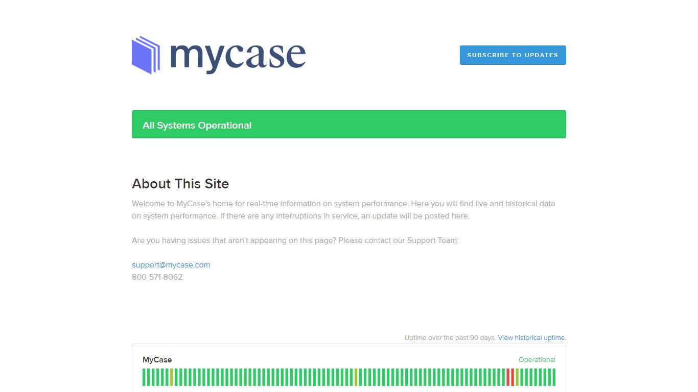 MyCase - Public Status